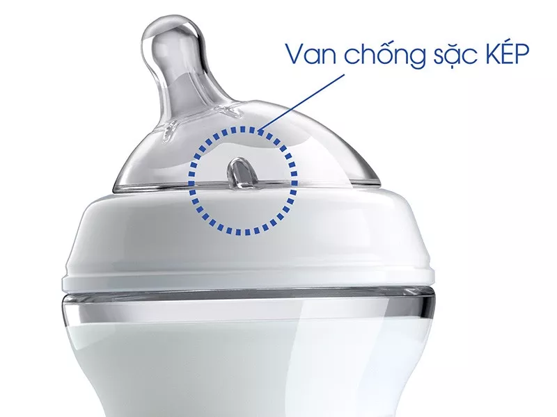 Van chống sặc trên bình sữa Chicco