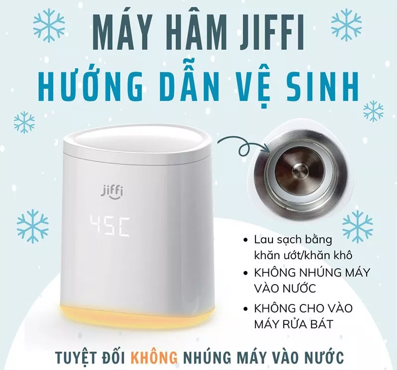 Vệ Sinh máy JIFFI hâm nóng sữa đúng cách