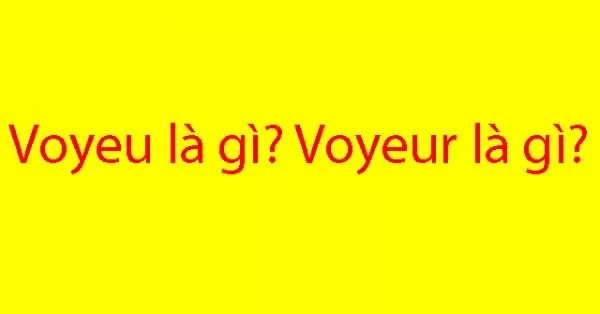 Voyeu là gì? Voyeur là gì? Ý nghĩa thật sự của Voyeu và Voyeur