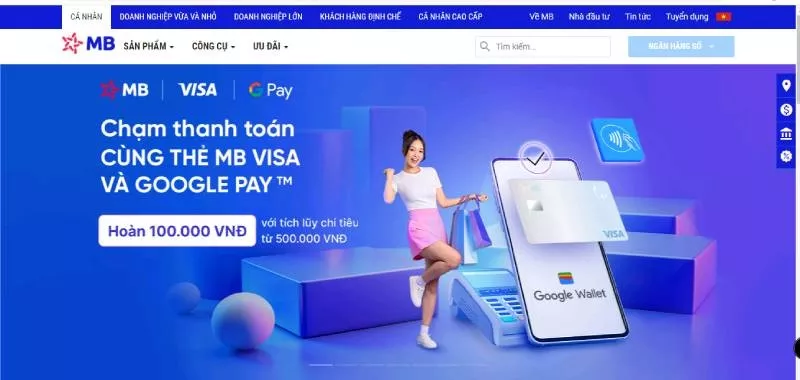 Website ngân hàng MBBank