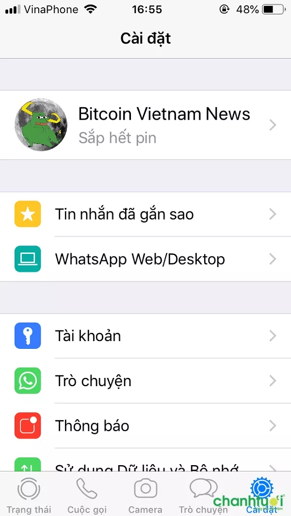 WhatsApp Web trên điện thoại