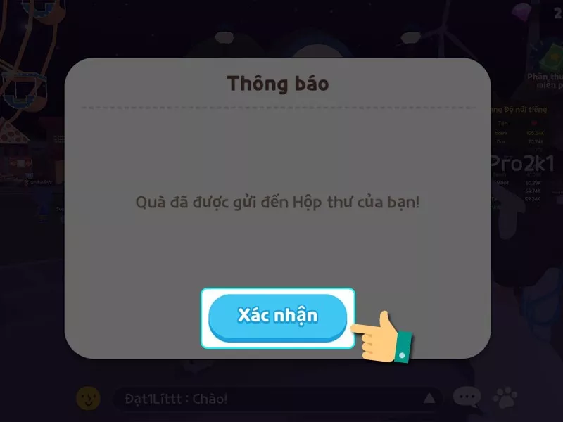 Xác nhận giftcode