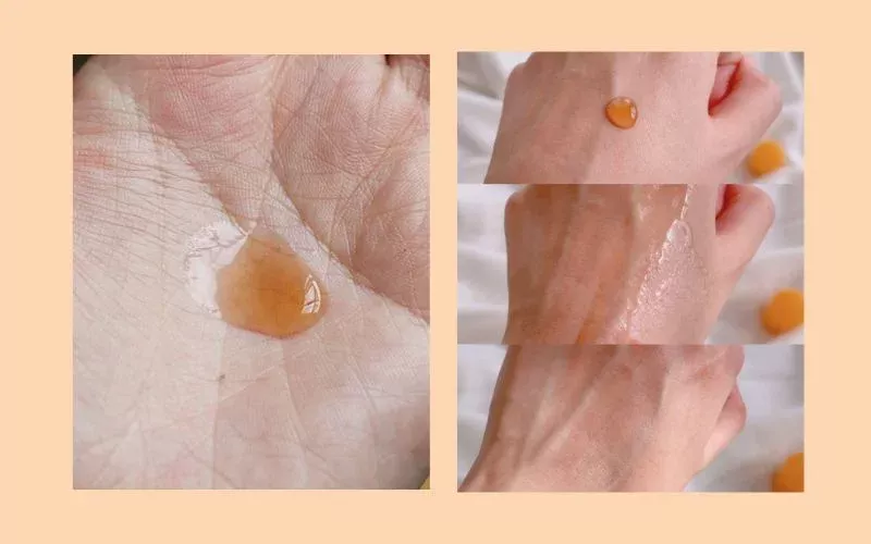 alt text: Kết cấu của Sulwhasoo First Care Activating Serum dạng lỏng nhẹ, màu cánh gián