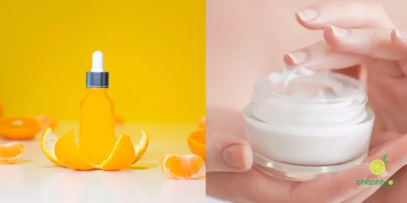 Serum vitamin C kết hợp với kem dưỡng