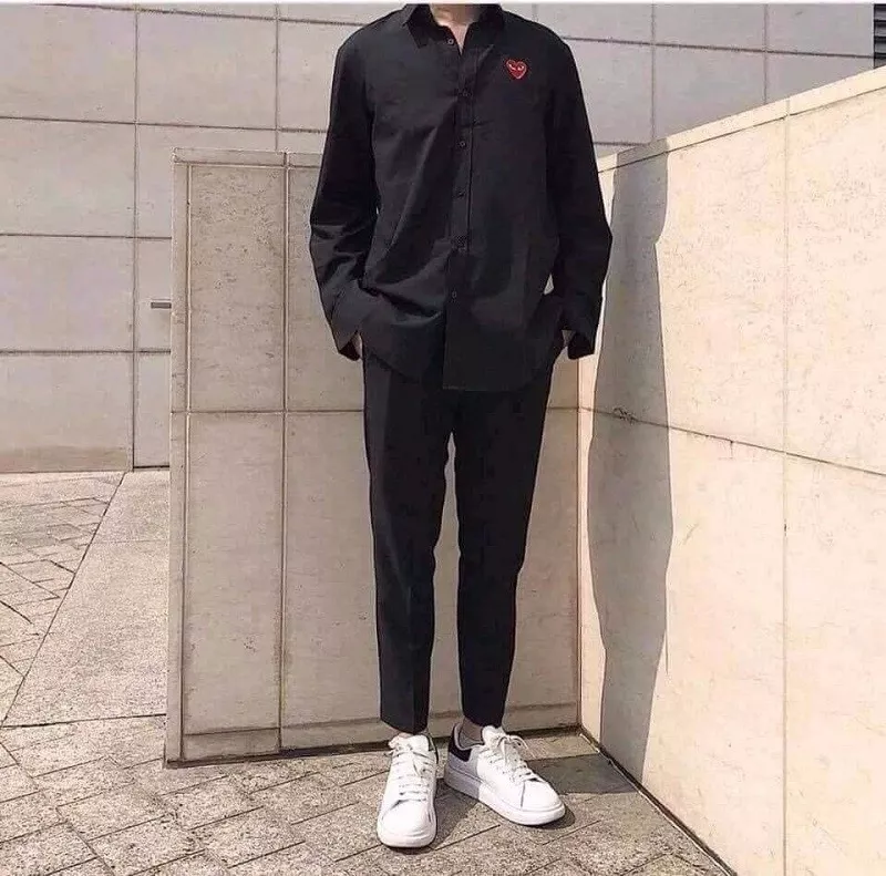 Áo sơ mi form rộng và quần baggy
