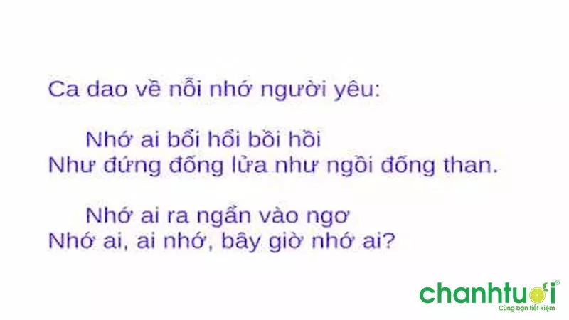 Ca dao, tục ngữ về nỗi nhớ trong tình yêu 