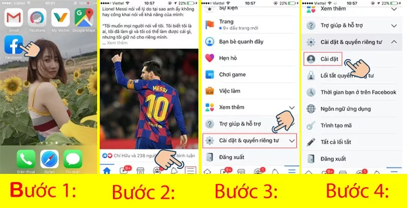 Các bước 1-4