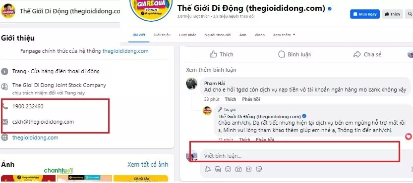 Hình ảnh minh họa cách hủy đơn hàng qua fanpage