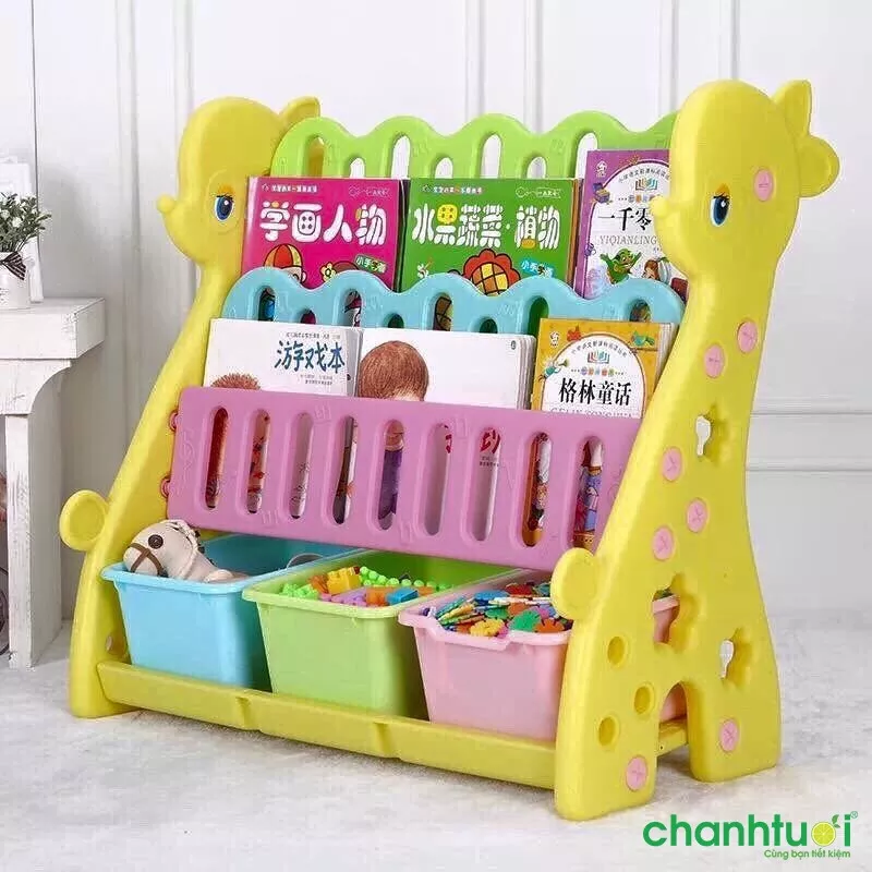 Kệ đựng sách, đồ chơi hình hươu cao cổ